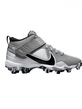 Nike Mike trout 7  CLEATS - Kids 3.5 Gray, White & Black Baseball Cleats